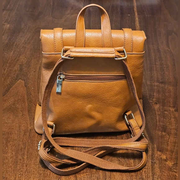 Metro Muse Tan Brown Convertible Purse Backpack - Picture 2 of 2
